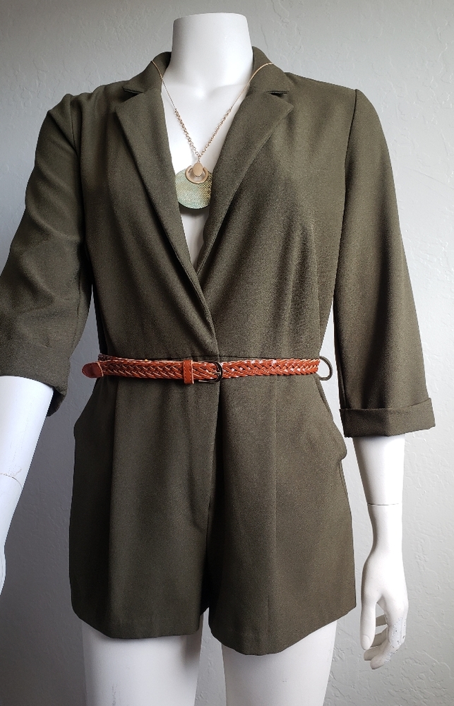 Forever 21 | Surplice Romper | Color: Green | Size: M | - Picture 5 of 7
